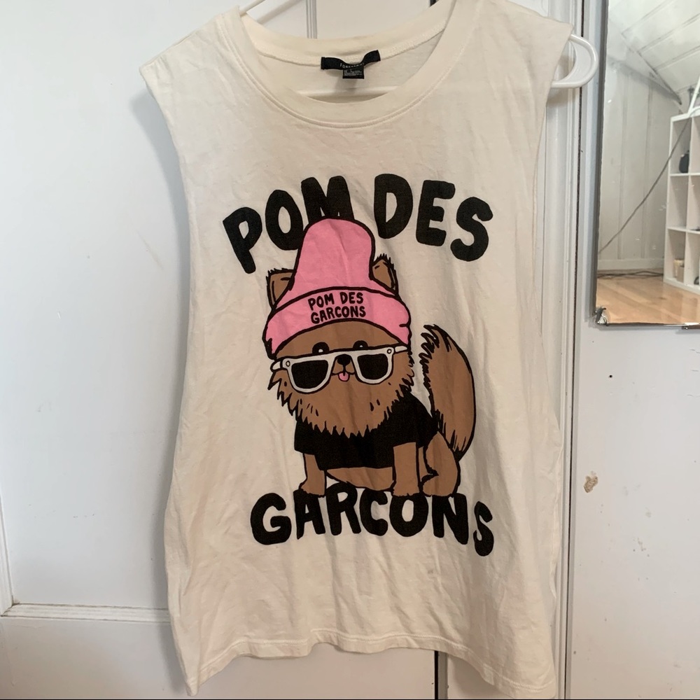 F21 Pom des garcons dog muscle tank
